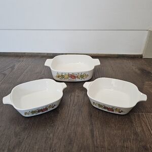 Vintage Corning Ware - Original 1978 Spice of Life Casserole SET Of 3
